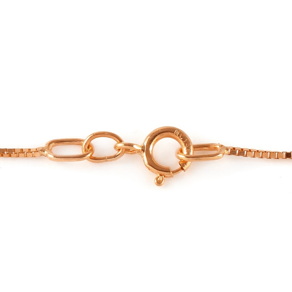 14K SOLID GOLD NECKLACE WITH CUSION SHAPE SAPPHIRE - Picture 3 of 6